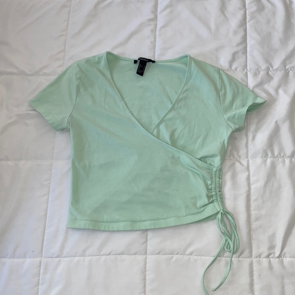 Forever 21 deep v neck short sleeve shirt